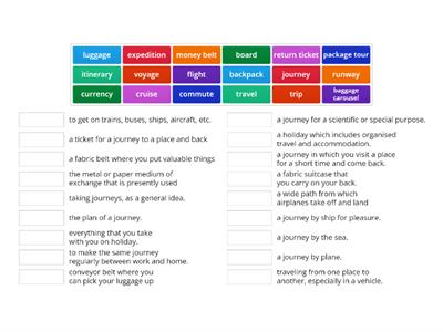 FCE Travel Vocabulary