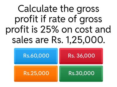 Quiz on financial statements of sole proprietorship 