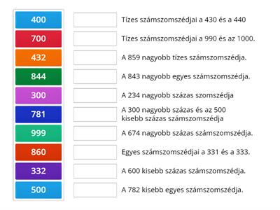 Számszomszédok #3. osztály 