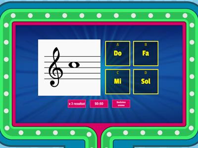 Note u Milioneru (mala i prva oktava)