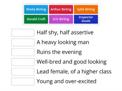 An Inspector Calls Character Definitions