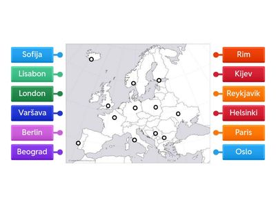 Vježba za 1. KPP - Europa (glavni gradovi)