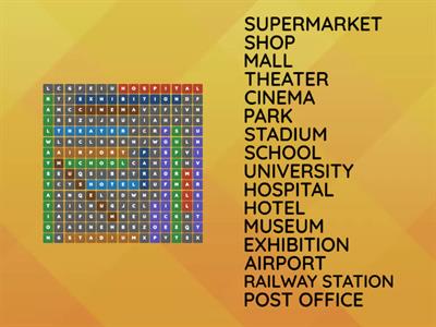 Public places/English (A1-A2)