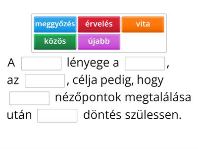 Vita, meggyőzés, érvelés nyelvtan 6.