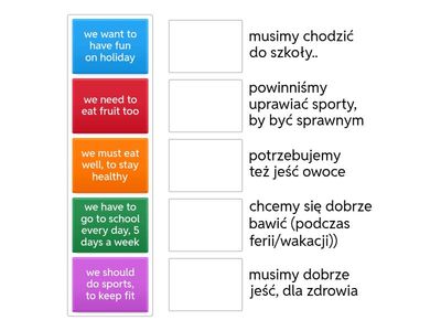 want/need/have to ... must/should