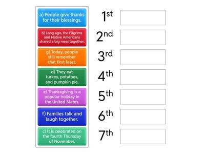 Put the sentences in order