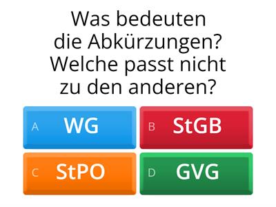 Quiz - Strafverfahren