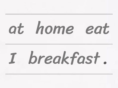Present Simple: Order the sentences correctly.