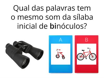 Palavras com mesmo som na silaba inicial