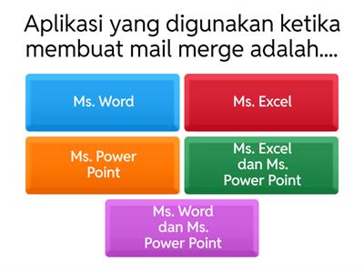 Soal Post Test - Mail Merge