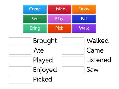 Past Tense Regular& Irregular Verbs
