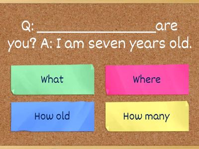 KTC English P2 Question words 