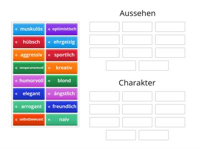  Aussehen oder Charaktereigenschaften?