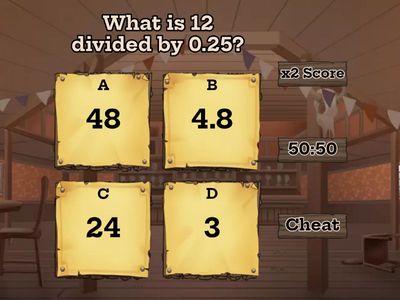 Dividing Whole Numbers by Decimals