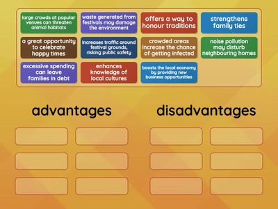 Advantages and disadvantages of celebrating festivals B2+, C1