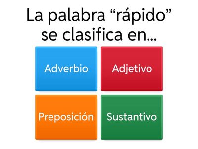 Categoría Gramaticales (Con oraciones)