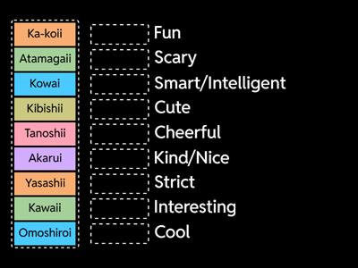 Japanese Adjectives - Beginner