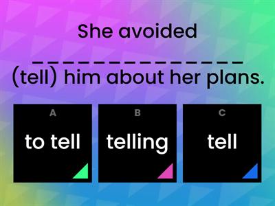 Verb patterns 