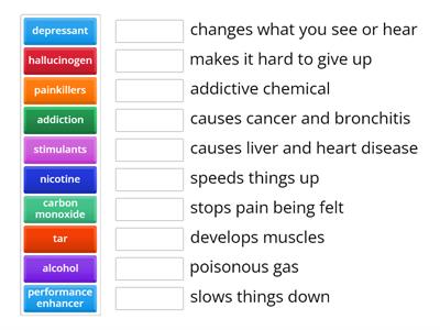 Match-Up drugs, alcohol and smoking