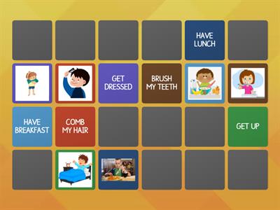 Routine verbs - Memory game!