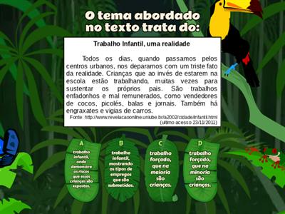 D6 - Identificar o tema de um texto.