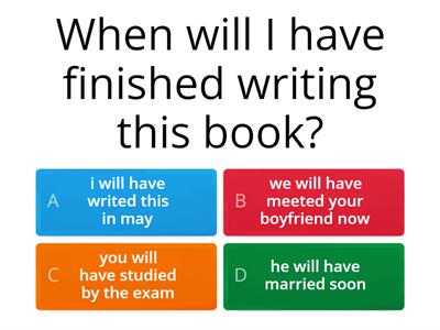 Future perfect simple, practice