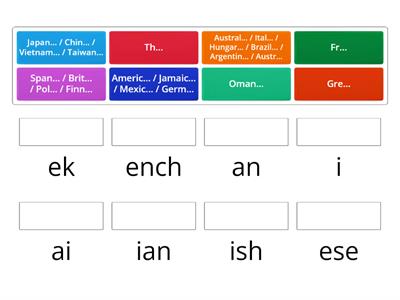 Nationalities and Languages