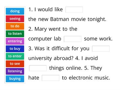 Gerund or infinitive