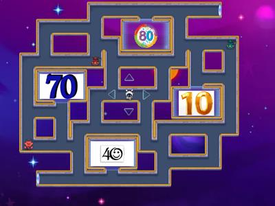 Maze Chase: Numbers 10-100 