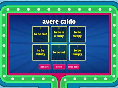 Avere Expressions/Conjugations/A little essere too