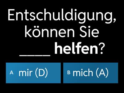 Personalpronomen Akkusativ oder Dativ?