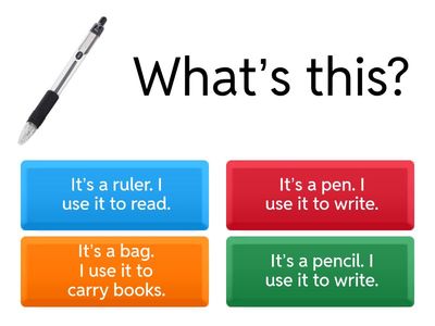 At School Sentence Pattern Quiz