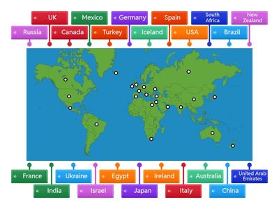 World Map: Main Countries