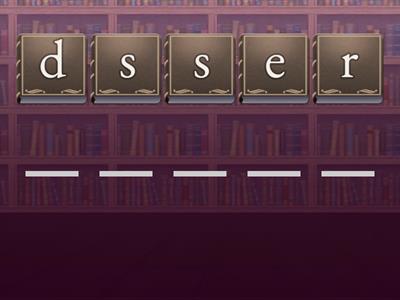 Clothing scrambled words