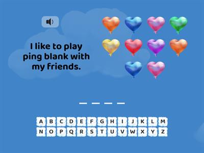 Ang, Ing, Ong, Ung Words