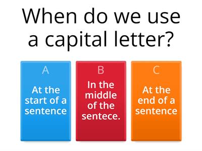 Capital letters Quiz