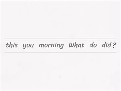 Put the word in order