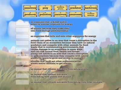 Set 2 Interdependence Vocabulary- 5th grade science