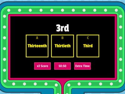 Ordinal Numbers 