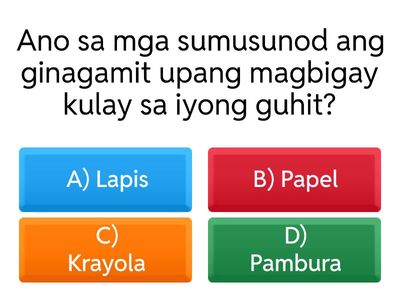 Kasangkapan at Materyales sa Pagguhit