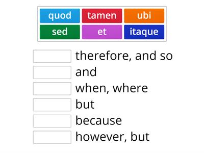 CE Level 1 Latin Conjunctions