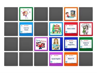 verbs memory game 