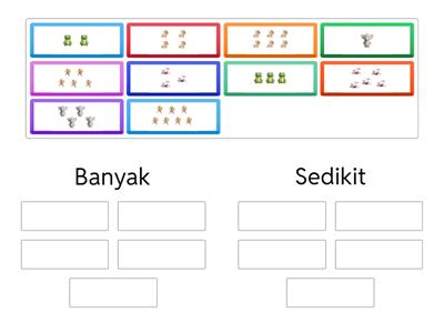 Membandingkan dua kumpulan haiwan banyak dan sedikit