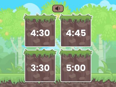 Grade 3 - telling time - questions by sound (difficult version)