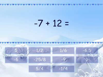 Q1C13G2 Adding & Subtracting Game