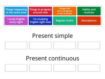 Present simple vs present continuous