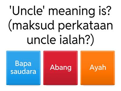 Bahasa inggeris tahun 3
