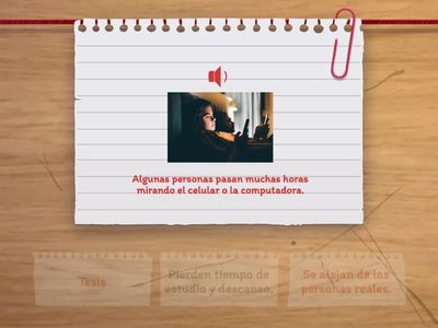 Une la tesis y cada argumento con la idea que representa.