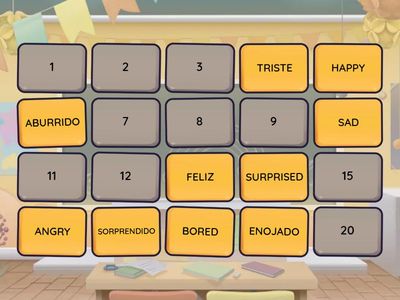 Une la emoción que aparece en inglés con su significado en español.