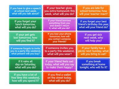 First Conditional Questions